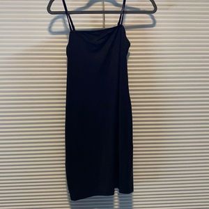 Black slip dress